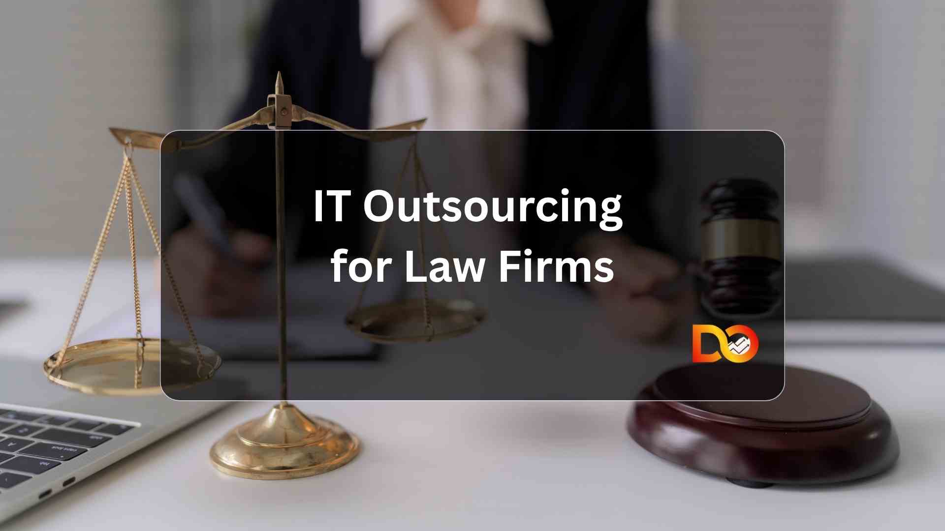 IT outsourcing services for law firms showing secure legal data management and technology support