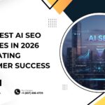 Modern promotional banner for DevOptiv showcasing “Top 5 Best AI SEO Agencies in 2026 Dominating Customer Success” with AI analytics dashboard visuals, organic traffic graphs, revenue metrics, and contact details including website